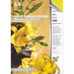 Лист А4 обложечный, бумажн. кожа 230 г/м. желтый (лимон) 100 л. 9345