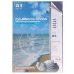 Лист А3 обложечный,  ПВХ 0,18 мм прозрач/синий 100 шт./4402