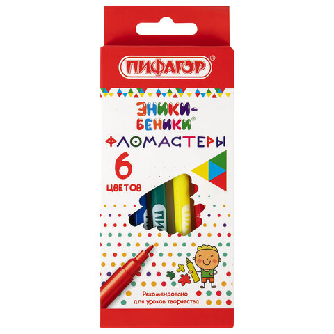 Фломастер 6 цв. Пифагор Эники-Беники 151400