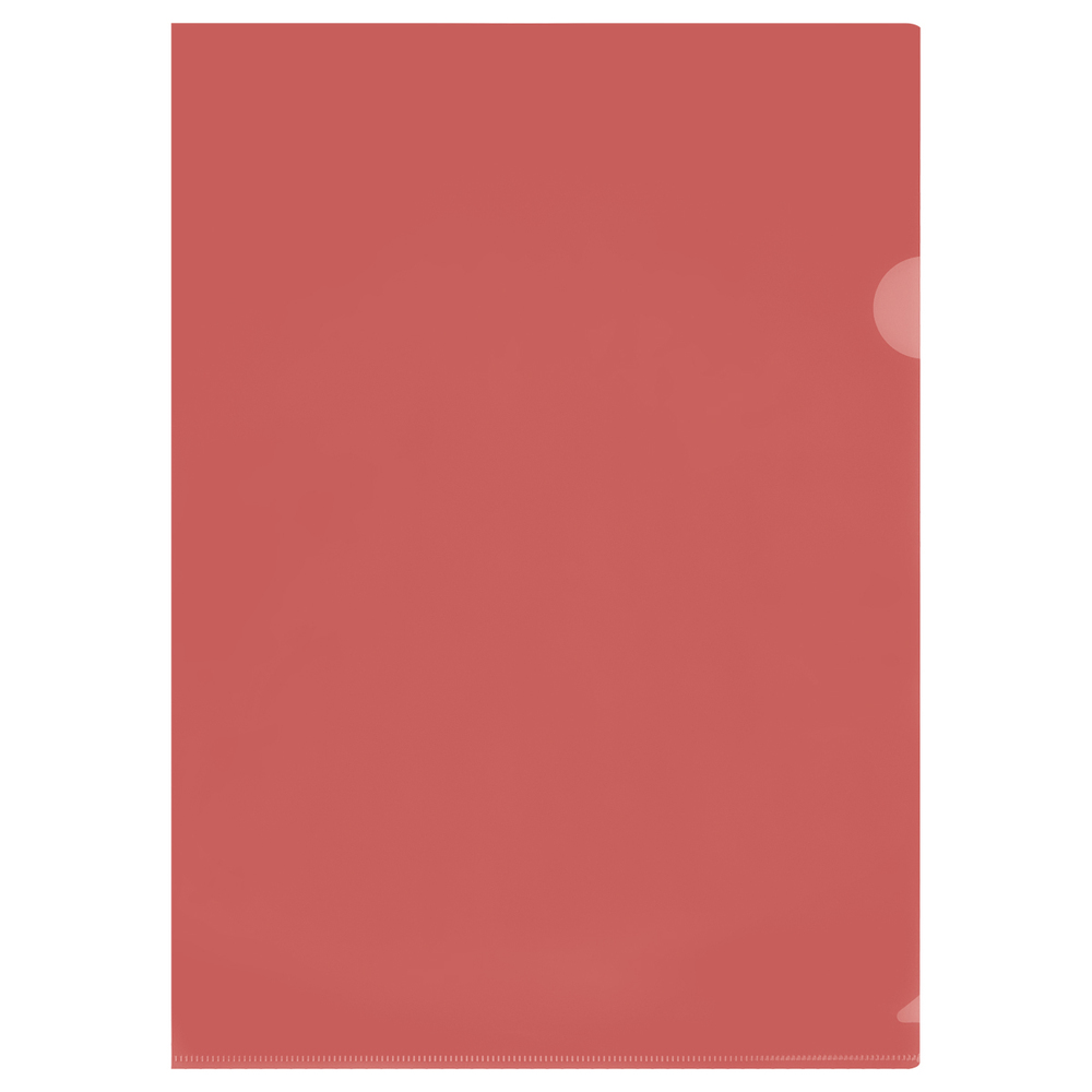 Папка-уголок А4 СТАММ 100мкм прозрачная красная ММ-30739