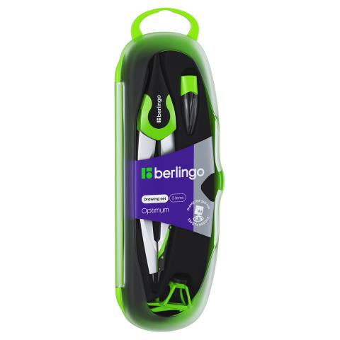 Готовальня 3 предм. Berlingo DS_00303b зеленый Готовальня 3 предм. Berlingo DS_00303b зеленый