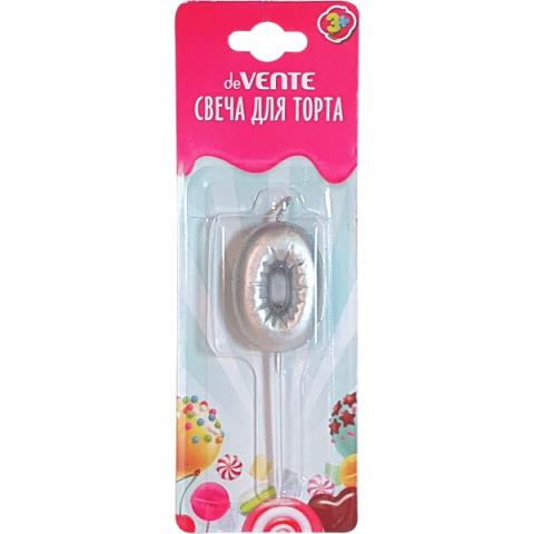 Свеча-цифра "0" deVENTE 9060013 Воздушный шарик серебро Свеча-цифра "0" deVENTE 9060013 Воздушный шарик серебро