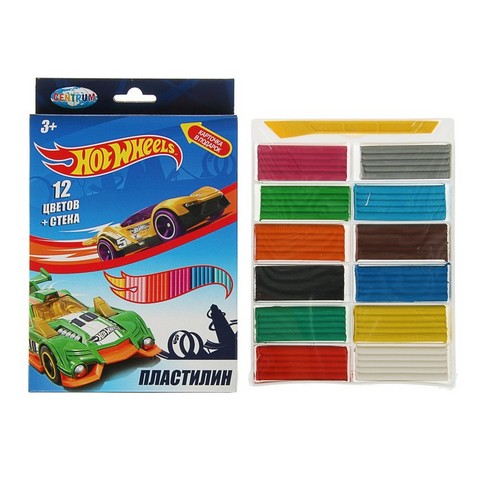 Пластилин 12 цв. Centrum Hot Wheels 88620