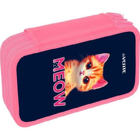 Пенал 3 секц. deVente 7013408 Meow прямоугольный на молнии Пенал 3 секц. deVente 7013408 Meow прямоугольный на молнии