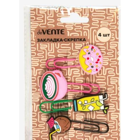 Закладка-скрепка deVENTE 8065221 Sweet метал. 4шт Закладка-скрепка deVENTE 8065221 Sweet метал. 4шт