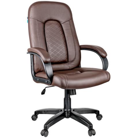Кресло руководителя Helmi HL-E29 экокожа коричневая 279847