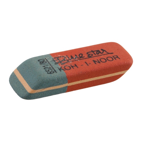 Ластик Koh-I-Noor Blue Star 6521/80 K-I-N красно-синий Ластик Koh-I-Noor Blue Star 6521/80 K-I-N красно-синий