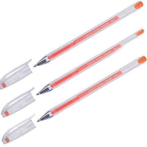 Ручка гелевая CROWN оранжевая