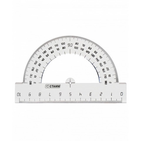Транспортир 10 см./180 прозр. ТР12 Транспортир 10 см./180 прозр. ТР12