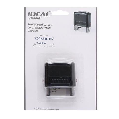 Штамп КОПИЯ ВЕРНА подпись 4911 IDEAL черный 161490/214133