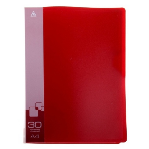 Папка с 30 карманами Бюрократ 816940 красный