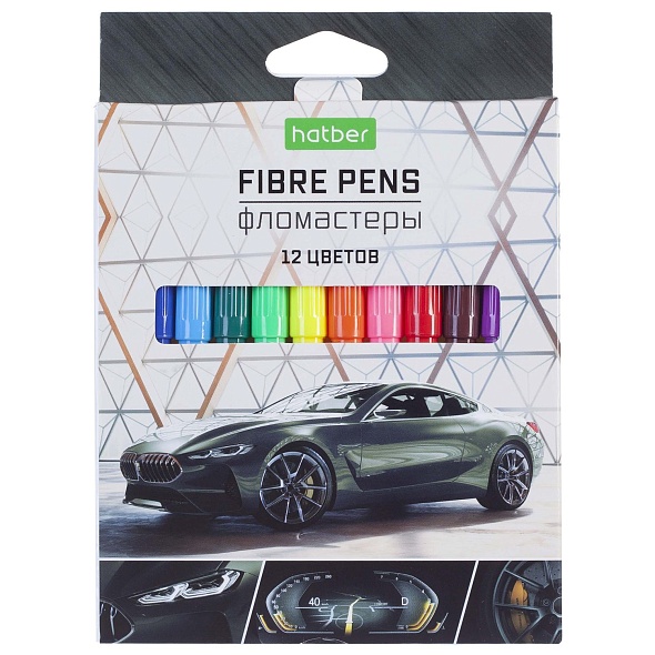 Фломастер 12 цв. Hatber Скорость FP_071098