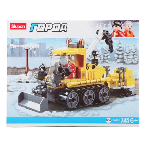 Конструктор SLUBAN Снегоуборочный трактор 145 дет. М38-В0952