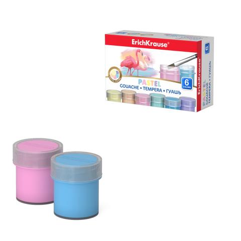 Гуашь 6 цв. 20 мл ErichKrause Pastel 50540 Гуашь 6 цв. 20 мл ErichKrause Pastel 50540