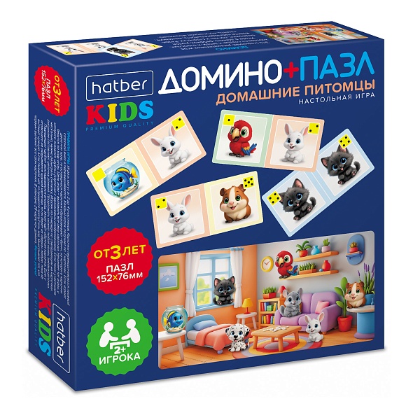 Домино+Пазл Домашние питомцы 28ИнД_36155 ЧЗ