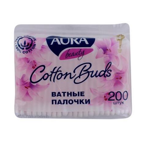 Ватные палочки Aura Beauty 200 шт. пакет 6440/58822