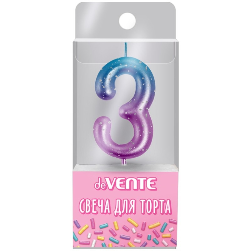 Свеча-цифра deVENTE 9060502 Degrade "3"