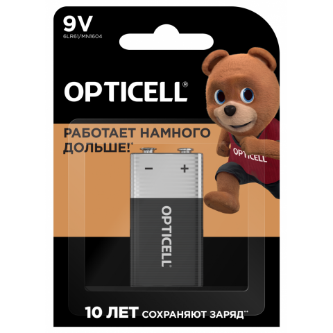 Батарейка MN1604 6LR61 Opticell крона алкалин. 1 шт. 5051003 Батарейка MN1604 6LR61 Opticell крона алкалин. 1 шт. 5051003