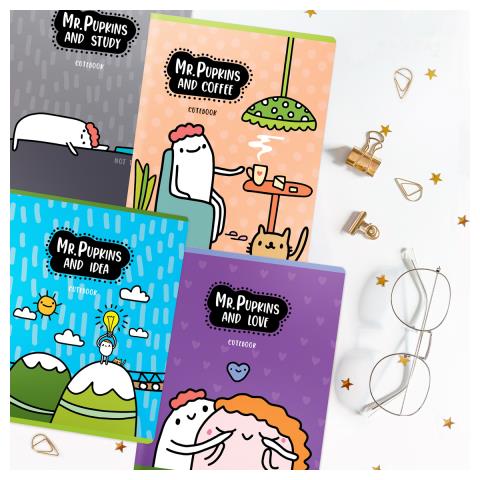 Тетрадь 48 л. (клетка) Meshu Mr. Pupkins 49782 Тетрадь 48 л. (клетка) Meshu Mr. Pupkins 49782