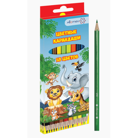 Карандаши цв. 18 цв. Attomex Zoo М 5023810 Карандаши цв. 18 цв. Attomex Zoo М 5023810