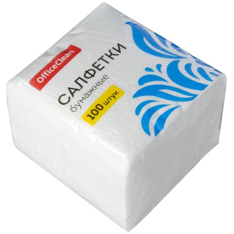 Салфетки бумажные OfficeClean 23х23 белые 100 шт. 234359