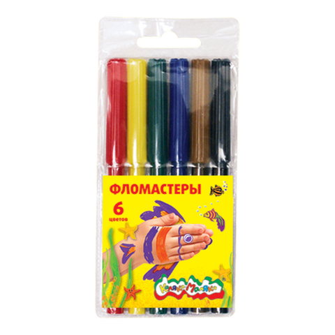 Фломастер 6 цв. Каляка-Маляка блистер ФКМ06