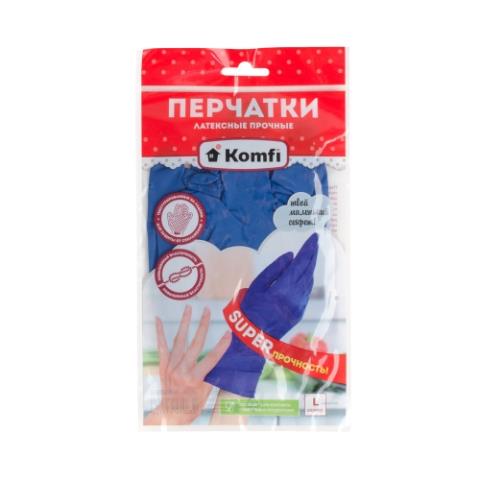 Перчатки латексные Komfi прочные L HB003G