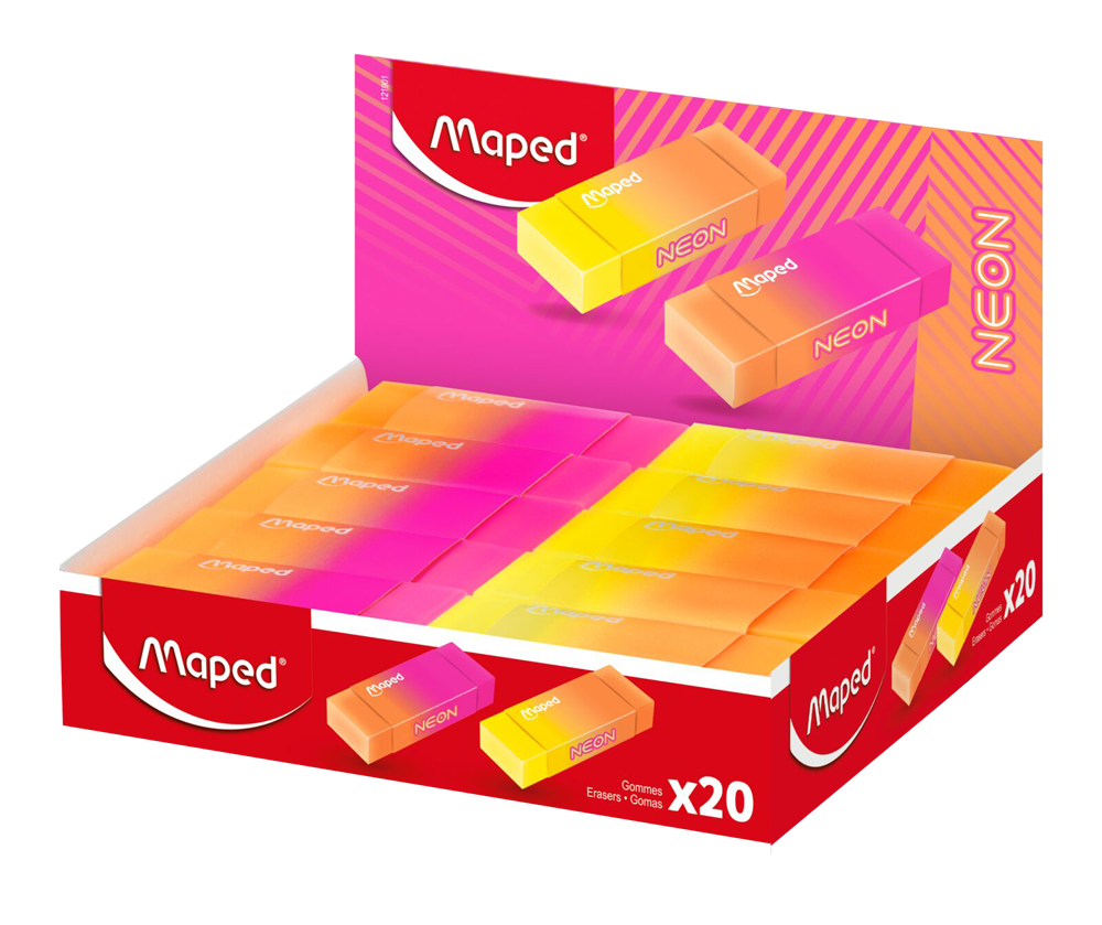 Ластик MAPED NEON в картон. футляре 121901