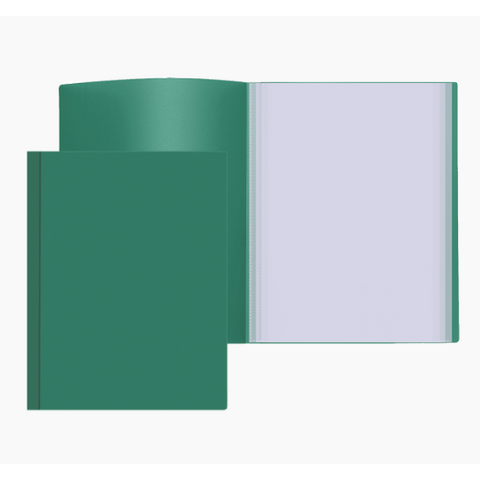Папка с 10 карманами Attomex 3100401 зеленая