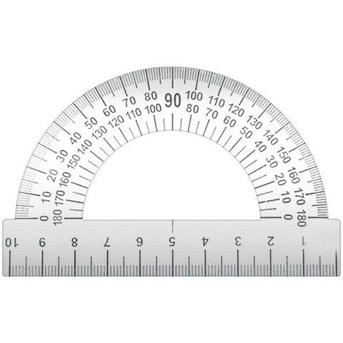 Транспортир металлич. 10 см 180° ТС-10/31662