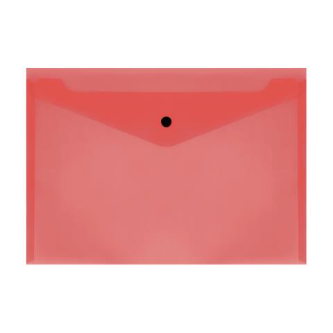 Папка - конверт А4 на кнопке СТАММ красная ММ-32275