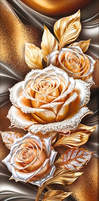 10000773 Конверт для денег Бронзовые розы