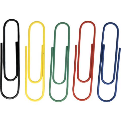 Скрепки 28 мм 100 шт Dolce Costo цветные D00136