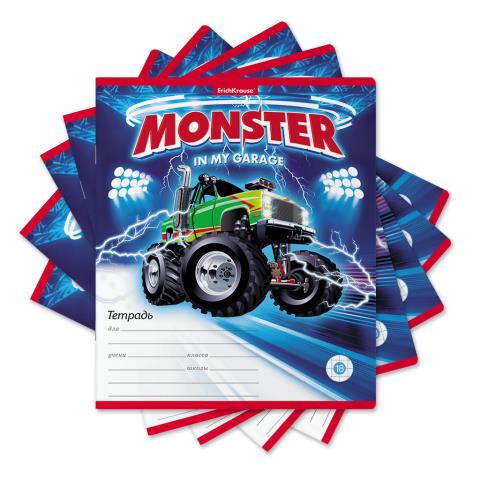 Тетрадь 18 л. (клетка) ErichKrause Monster Car 49203 Тетрадь 18 л. (клетка) ErichKrause Monster Car 49203