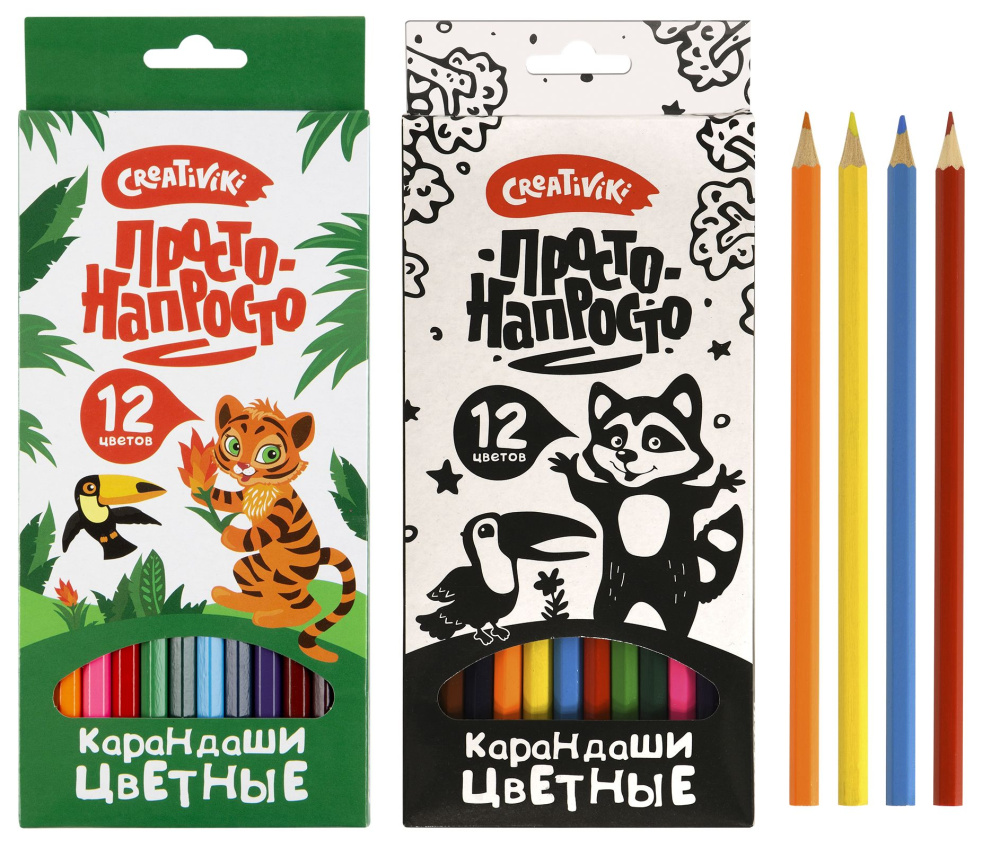 Карандаши цв. 12 цв. Creativiki Просто-напросто КЦ12КРПН
