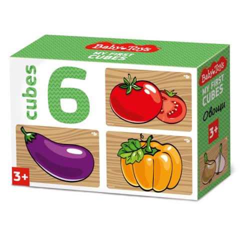 Кубики 6 шт. Baby Toys Овощи 03545 Кубики 6 шт. Baby Toys Овощи 03545