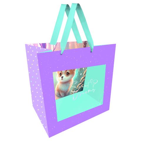 Пакет подарочный MESHU Cutie MS_51933 18х23х10см с окошком Пакет подарочный MESHU Cutie MS_51933 18х23х10см с окошком