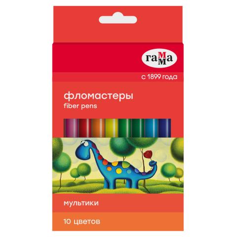 Фломастер 10 цв. Гамма Мультики смываемые 120822_10 Фломастер 10 цв. Гамма Мультики смываемые 120822_10