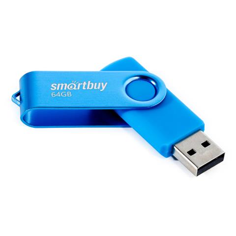 Флэш накопитель Smartbuy 64 Gb 2.0 Twist SB064GB2TWB синий