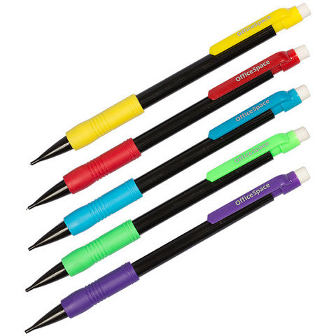 Карандаш механ. 0,5 OfficeSpace черный с ласт.MP_64954