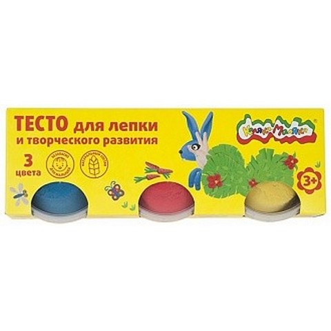 Тесто для лепки 3 цв. 90 гр. ТЛКМ-03