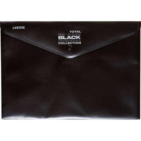 Папка - конверт А4 на кнопке deVENTE 3071330 TOTAL BLACK Папка - конверт А4 на кнопке deVENTE 3071330 TOTAL BLACK