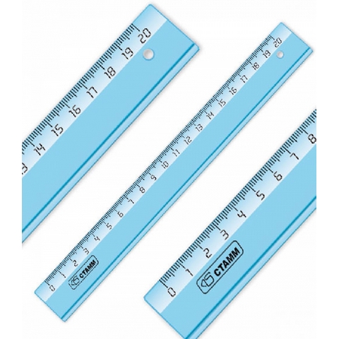 Линейка пластмас. 20 см. Cristal ЛН1100