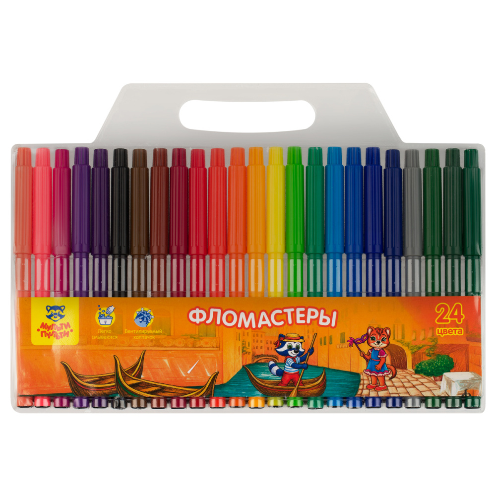 Фломастер 24 цв. Мульти-Пульти Енот в Венеции WP_68085