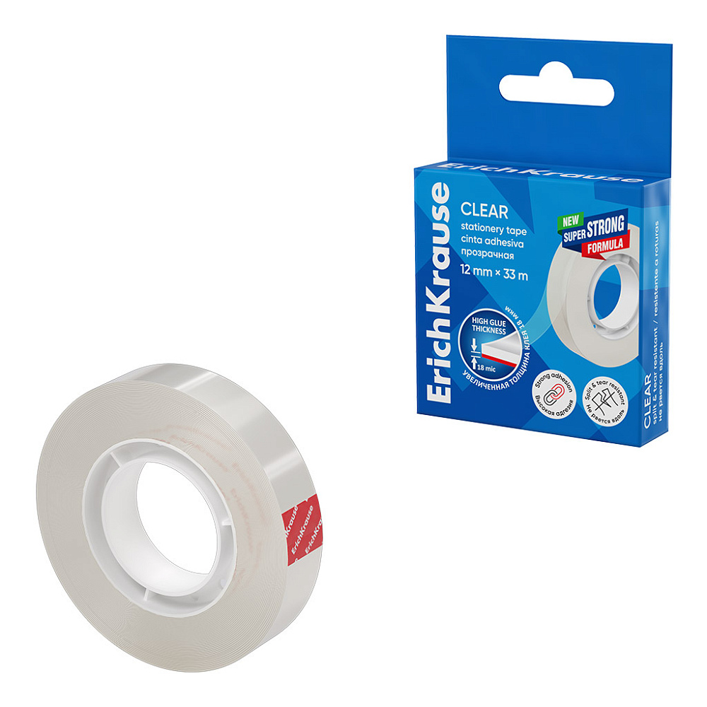 Скотч 12 мм х33 м ERICH KRAUSE Clear 58712