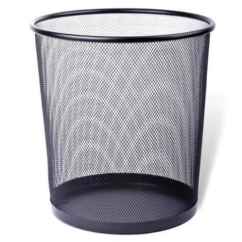 Корзина металлическая черная 9103