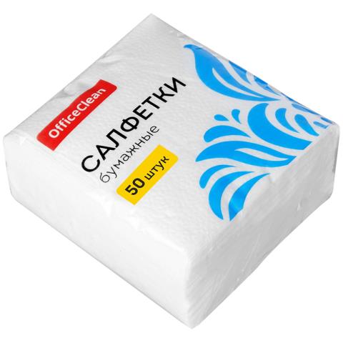 Салфетки бумажные OfficeClean 24х24 белые 50 шт. 239500 Салфетки бумажные OfficeClean 24х24 белые 50 шт. 239500