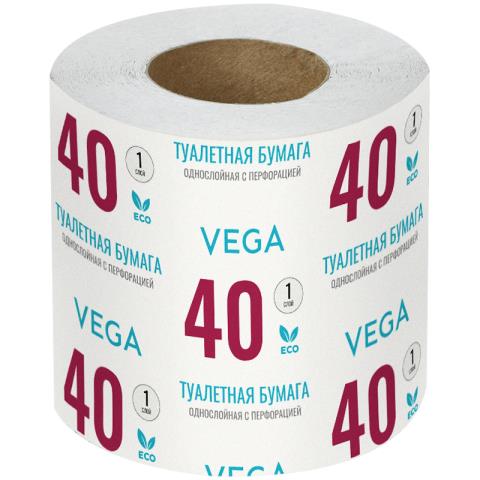 Туал. бумага Vega 1сл. 40м. втулка серая 339241