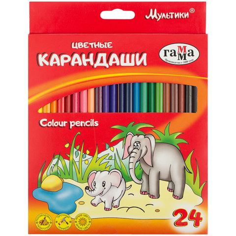 Карандаши цв. 24 цв. Гамма Мультики 100124_24