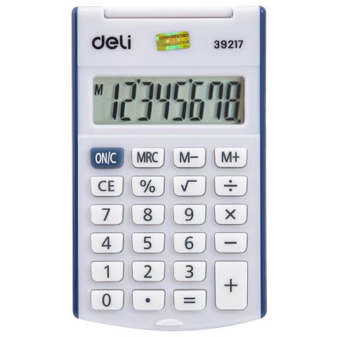 Калькулятор карман. Deli E39217/BLUE 8 разр. синий